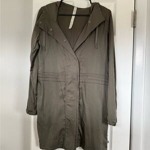 lululemon athletica Olive Hooded Trench Coat